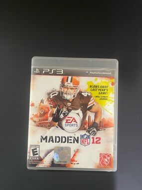 EA Sports Madden NFL 12 PS3 Video Game - White/Brown/Orange